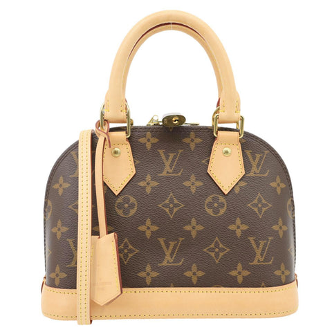 LOUIS VUITTON Alma BB Monogram Canvas Crossbody Bag Brown