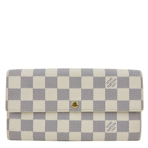 LOUIS VUITTON Sarah Damier Azur Wallet White
