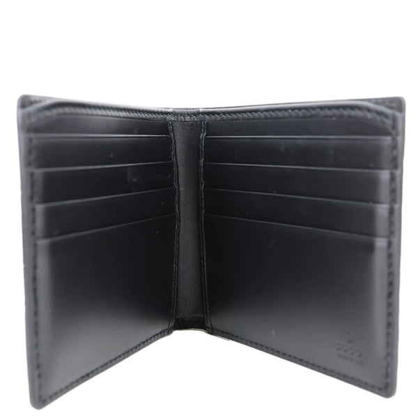 GUCCI GG Signature Leather Bifold Men's Wallet Black 473916