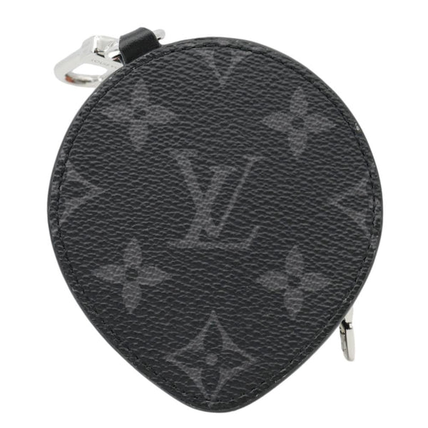 LOUIS VUITTON Alien Monogram Leather Bag Charm Silver
