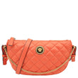 VERSACE La Medusa Body Quilted Leather Crossbody Bag Red