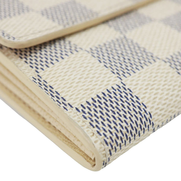 LOUIS VUITTON Sarah Damier Azur Wallet White