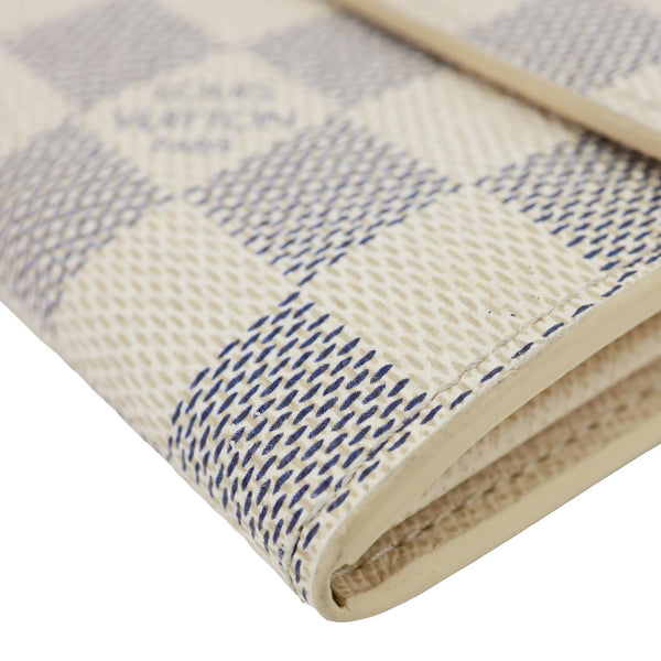 LOUIS VUITTON Sarah Damier Azur Wallet White