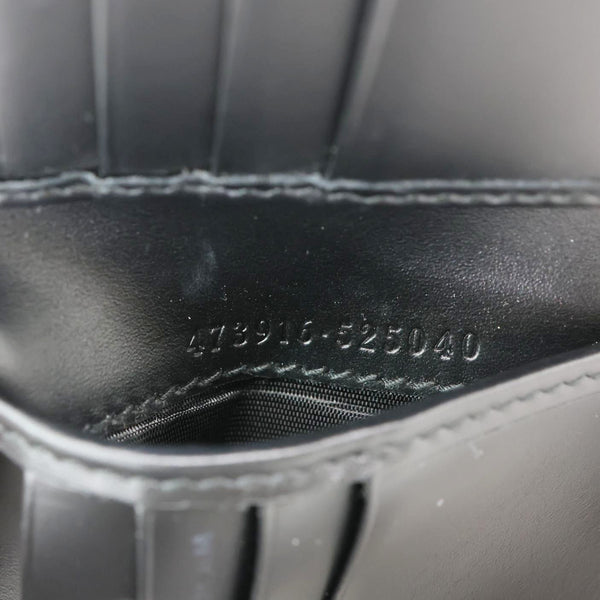 GUCCI GG Signature Leather Bifold Men's Wallet Black 473916