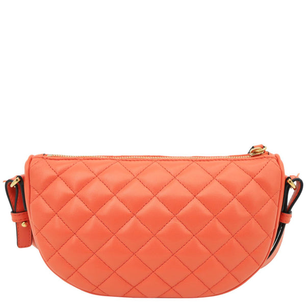 VERSACE La Medusa Body Quilted Leather Crossbody Bag Red