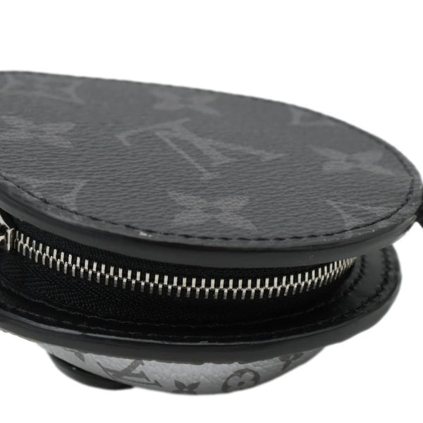 LOUIS VUITTON Alien Monogram Leather Bag Charm Silver