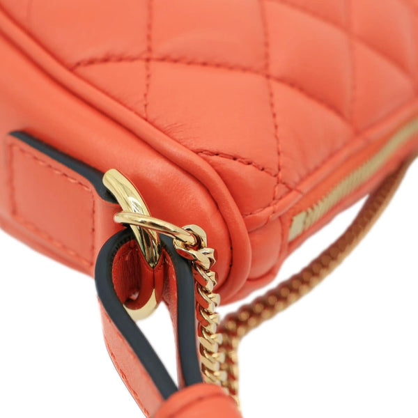 VERSACE La Medusa Body Quilted Leather Crossbody Bag Red