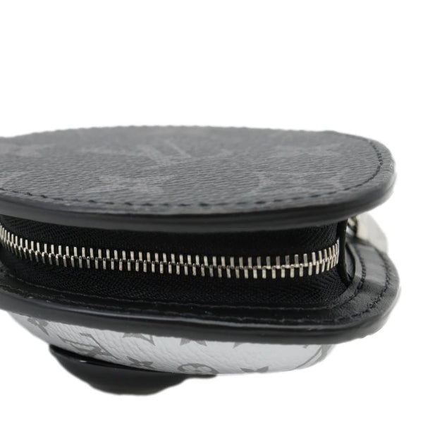 LOUIS VUITTON Alien Monogram Leather Bag Charm Silver