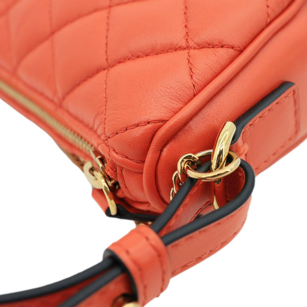VERSACE La Medusa Body Quilted Leather Crossbody Bag Red