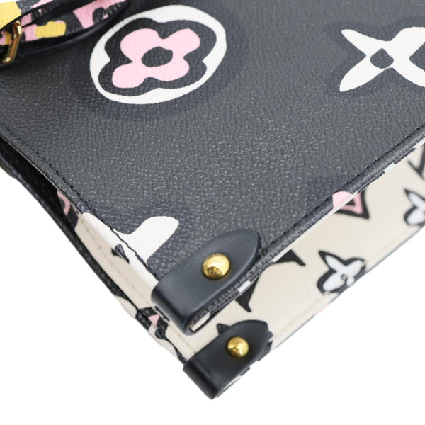 LOUIS VUITTON Onthego GM Wild At Heart Monogram Giant Canvas Tote Bag Black