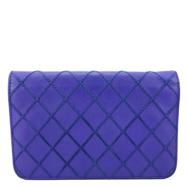 CHANEL Fancy CC Quilted Calfskin Leather Wallet On Chain Bag Royal Blue