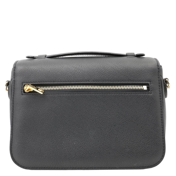 LOUIS VUITTON Lockme Oxford Grained Leather Crossbody Bag Black