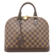 LOUIS VUITTON Alma PM Damier Ebene Satchel Bag Brown