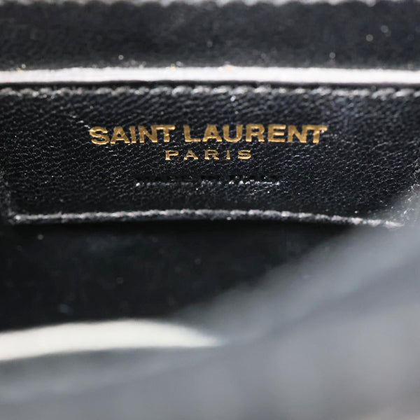YVES SAINT LAURENT Lou Grained Leather Camera Crossbody Bag Black
