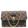 LOUIS VUITTON Vavin PM Damier Ebene Chain Crossbody Bag Black