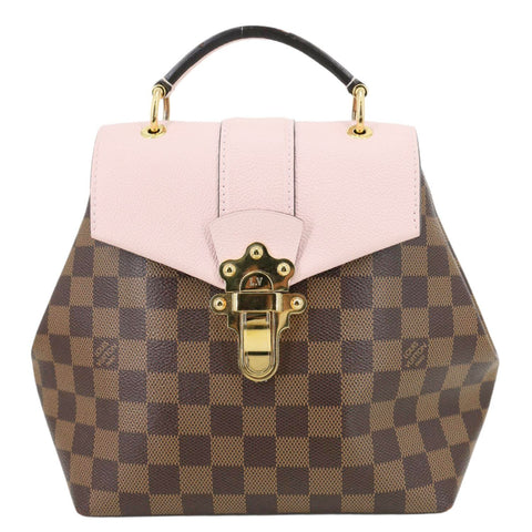 LOUIS VUITTON Clapton Damier Ebene Backpack Bag Pink