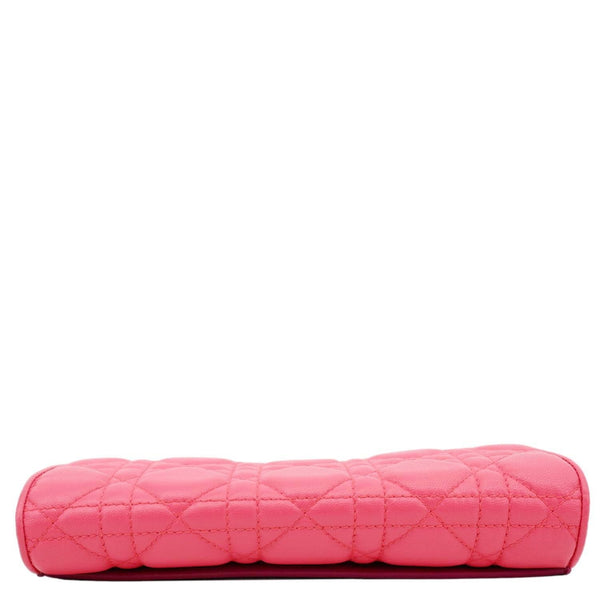 CHRISTIAN DIOR Lady Dior Quilted Cannage Leather Chain Wallet Pink