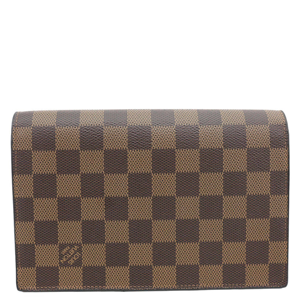 LOUIS VUITTON Vavin PM Damier Ebene Chain Crossbody Bag Black