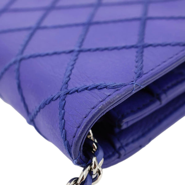 CHANEL Fancy CC Quilted Calfskin Leather Wallet On Chain Bag Royal Blue
