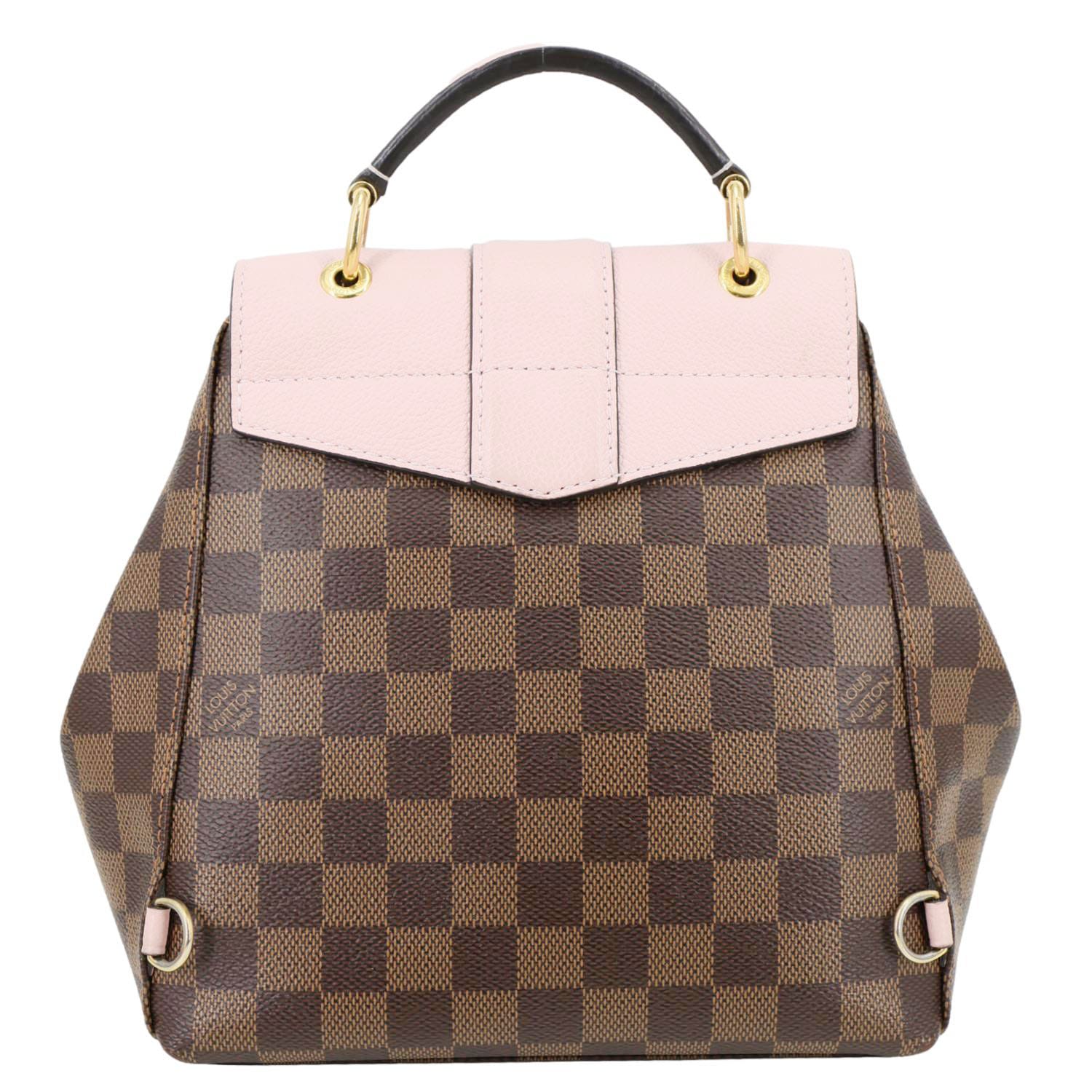 LOUIS VUITTON Clapton Damier Ebene Backpack Bag Pink