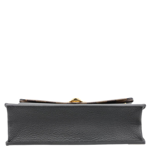 LOUIS VUITTON Vavin PM Damier Ebene Chain Crossbody Bag Black
