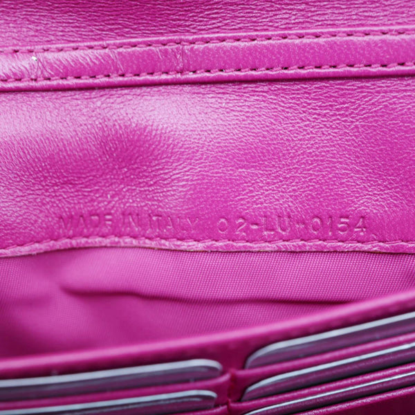 CHRISTIAN DIOR Lady Dior Quilted Cannage Leather Chain Wallet Pink