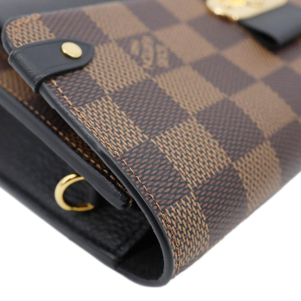 LOUIS VUITTON Vavin PM Damier Ebene Chain Crossbody Bag Black
