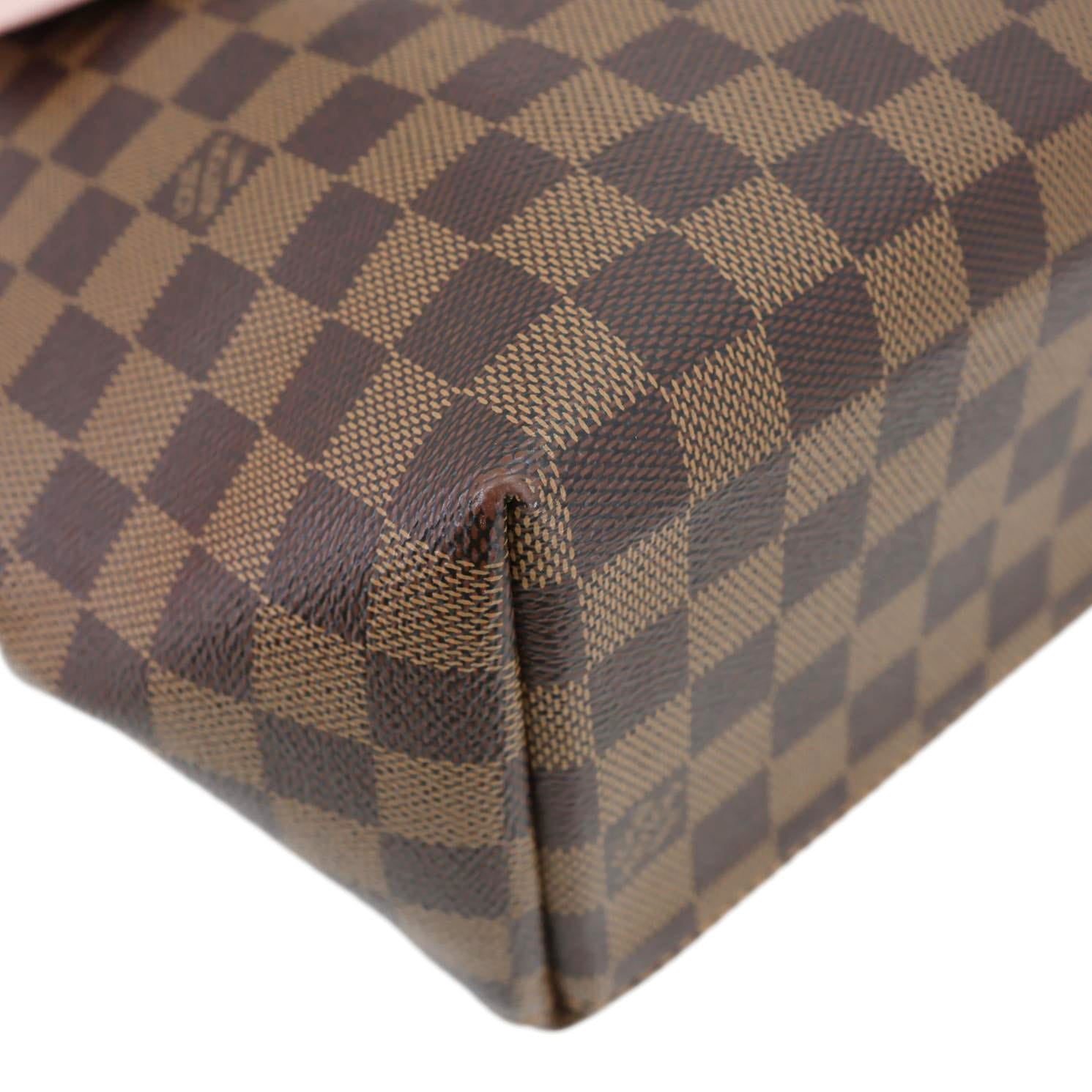 louis vuitton backpack clapton damier ebene pink Louis Vuitton Clapton Damier And Leather Backpack