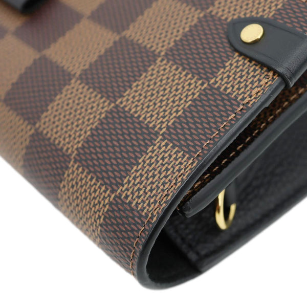 LOUIS VUITTON Vavin PM Damier Ebene Chain Crossbody Bag Black
