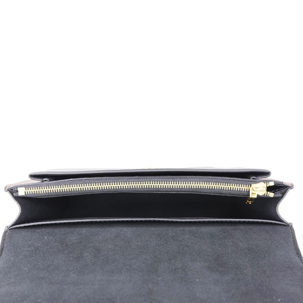 LOUIS VUITTON Vavin PM Damier Ebene Chain Crossbody Bag Black
