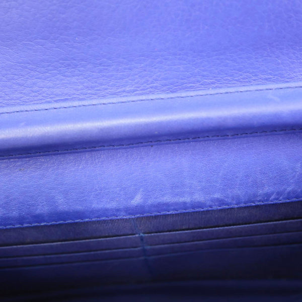 CHANEL Fancy CC Quilted Calfskin Leather Wallet On Chain Bag Royal Blue