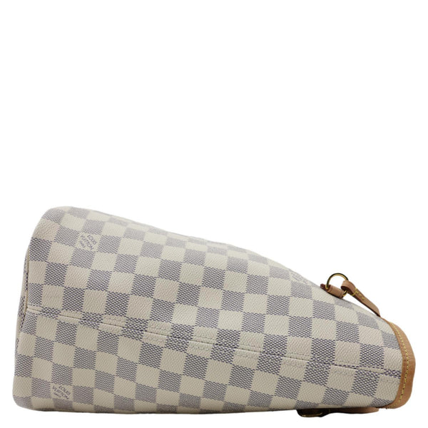 LOUIS VUITTON Neverfull MM Damier Azur Tote Bag Rose Ballerine