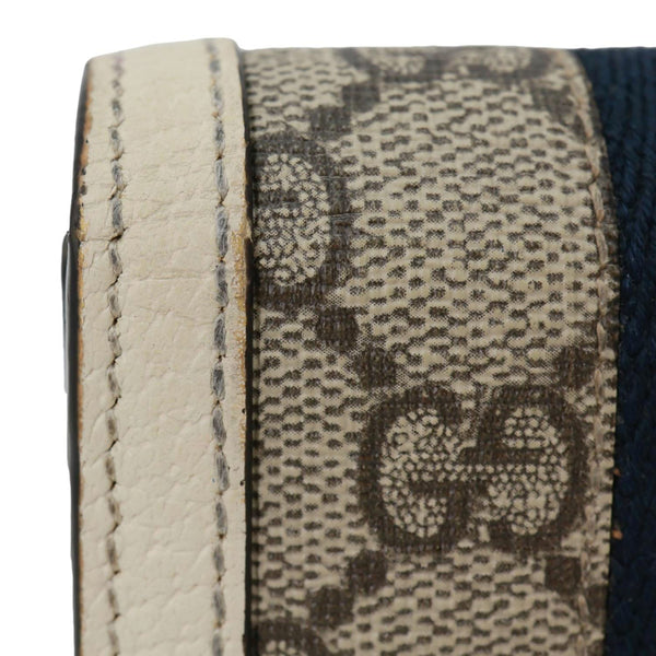 GUCCI Ophidia GG Supreme Canvas Card Case Wallet Beige 523155