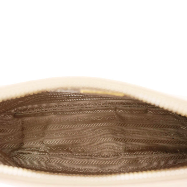PRADA Re-Edition 2005 Saffiano Leather Shoulder Bag Beige