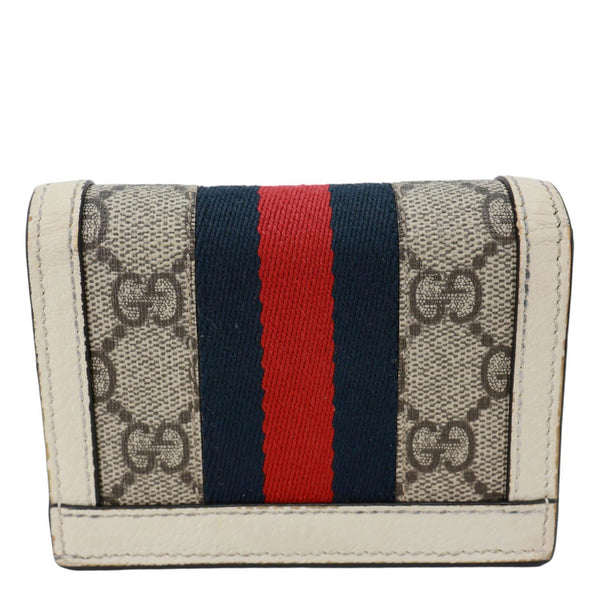GUCCI Ophidia GG Supreme Canvas Card Case Wallet Beige 523155