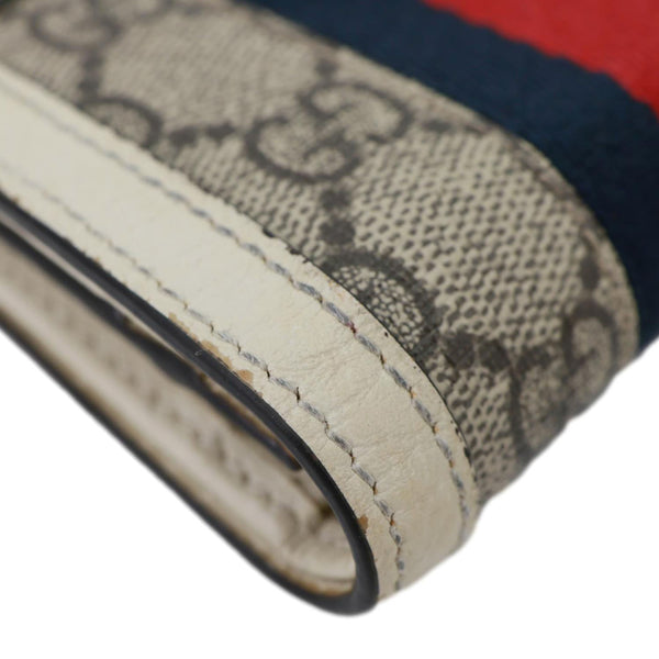 GUCCI Ophidia GG Supreme Canvas Card Case Wallet Beige 523155