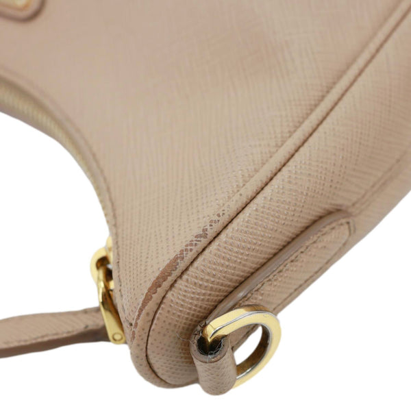 PRADA Re-Edition 2005 Saffiano Leather Shoulder Bag Beige