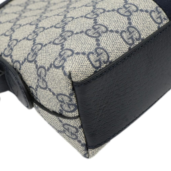 GUCCI Ophidia Dome Small GG Supreme Canvas Shoulder Bag Navy Blue 499621