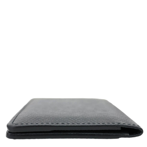 LOUIS VUITTON Taiga Leather Bifold Men's Wallet Black