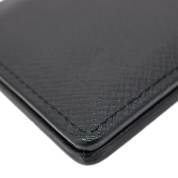 LOUIS VUITTON Taiga Leather Bifold Men's Wallet Black