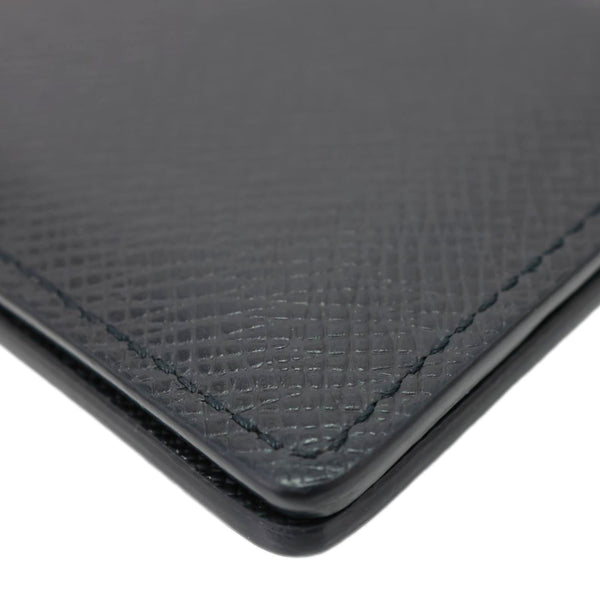 LOUIS VUITTON Taiga Leather Bifold Men's Wallet Black