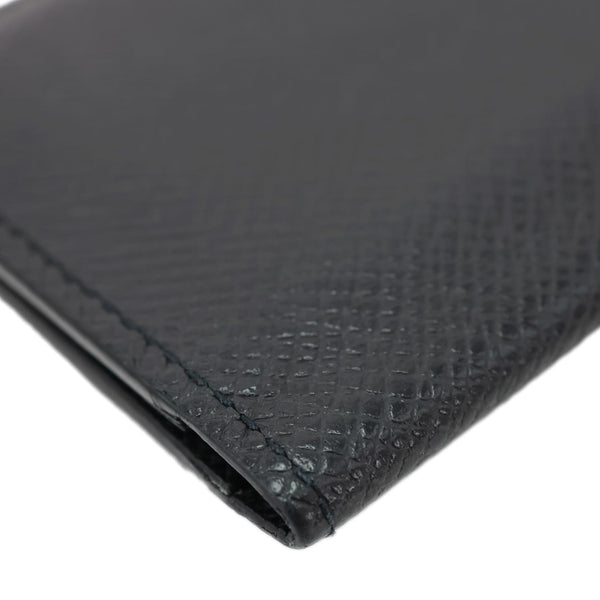 LOUIS VUITTON Taiga Leather Bifold Men's Wallet Black