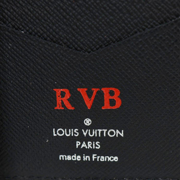LOUIS VUITTON Taiga Leather Bifold Men's Wallet Black