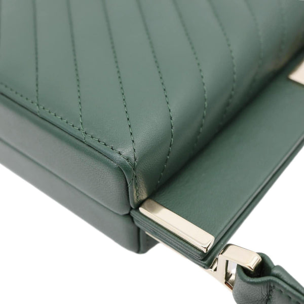 CHANEL Reissue Box Chevron Lambskin Leather Clutch Bag Green