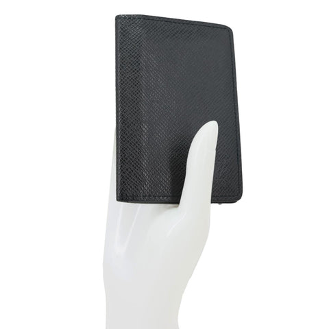 LOUIS VUITTON Taiga Leather Bifold Men's Wallet Black
