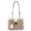 GUCCI Padlock Small GG Supreme Berry Canvas Tote Beige 498156