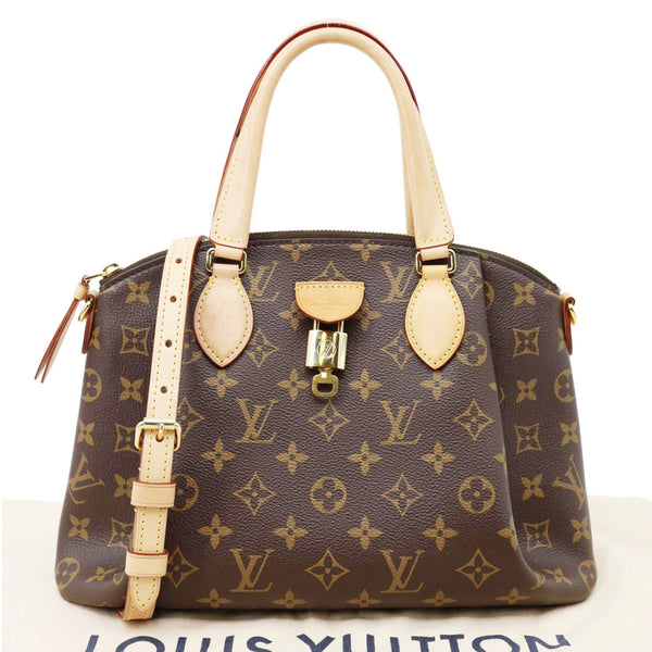 LOUIS VUITTON Rivoli PM Monogram Canvas Satchel Bag Brown