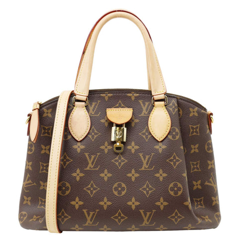 LOUIS VUITTON Rivoli PM Monogram Canvas Satchel Bag Brown