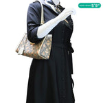 GUCCI Padlock Small GG Supreme Berry Canvas Tote Beige 498156