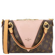 LOUIS VUITTON V BB Monogram Canvas Satchel Bag Pink